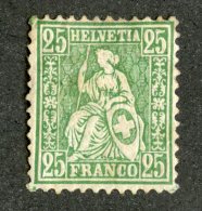 4152  Swiss 1867   Mi.#32a *  Scott #55  Cat. 2.€ -Offers Welcome!- - Unused Stamps