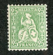 4155  Swiss 1867   Mi.#32a *  Scott #55  Cat. 2.€ -Offers Welcome!- - Neufs