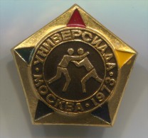WRESTLING - Russia, Soviet Union, Pin, Old Badge - Worstelen