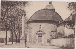 Cpa,isère,LANCEY,prés Villard Bonnot,domène,laval,vue De L´église,coupole,et Pilier Avec Croix,rare - Laval