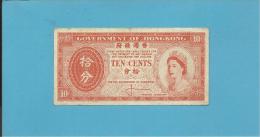 HONG KONG -  10 CENTS - Sign. 1 ( 1961 - 65 ) - P 327 - QUEEN ELIZABETH - 2 Scans - Hongkong