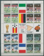 Kuba 1982 Fußball-WM 2685/88 Kleinbogen Gestempelt (SG5249) - Blocs-feuillets