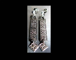 - Boucles D'oreille De Fez En Vermeil Ajouré / Old Fez Golden Silver Earrings - Ethnisch