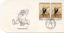 TCHECOSLOVAQUIE. N°1905 De 1972 Sur Enveloppe 1er Jour. Cavalier Du Cirque/Tableau De Tichy/Cheval. - Circo