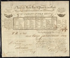 ROULAGE - Lettre De Roulage De CAEN 8 Novembre 1825, Richement Illustrée. TB. - Historische Dokumente
