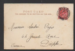 DF / SUR CPA DE LONDRE / GRANDE BRETAGNE TP 107 EDOUARD VII / OBL. LONDON OC 27 03 - Storia Postale