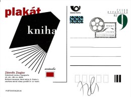 Czech Republic - 2004 - Movie Posters Book Exhibition - Official Postcard With Hologram And Postmark, Signed By Artist - FDC