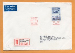 Finland 1960 Air Mail Cover Mailed Registered To USA - Briefe U. Dokumente