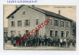 LEZEY-LITZINGEN-Lothringe R Hof-Hotel De Lorraine-Animation-Carte Allemande-Guerre 14-18-1WK-France-57-Feldp Ost- - Lorquin