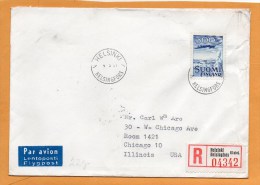 Finland 1961 Air Mail Cover Mailed Registered To USA - Covers & Documents