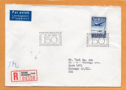 Finland 1961 Air Mail Cover Mailed Registered To USA - Lettres & Documents