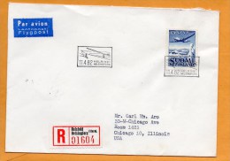 Finland 1962 Air Mail Cover Mailed Registered To USA - Lettres & Documents