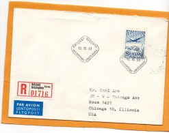 Finland 1963 Air Mail Cover Mailed Registered To USA - Lettres & Documents