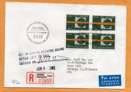 Finland 1961 Air Mail Cover Mailed Registered To USA - Briefe U. Dokumente