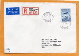 Finland 1963 Air Mail Cover Mailed Registered To USA - Covers & Documents