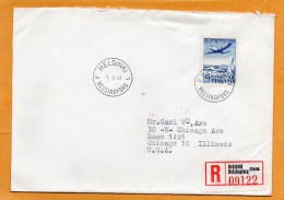 Finland 1963 Air Mail Cover Mailed Registered To USA - Briefe U. Dokumente