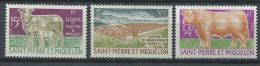 137 SAINT PIERRE ET MIQUELON 1970 - Bovin Vache Mouton (Yvert 407/09) Neuf **(MNH) Sans Trace Charniere - Ongebruikt