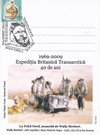 4078A  TRANSARCTIC BRITISH EXPEDITION POSTCARD ROMANIA 2009 - Arktis Expeditionen