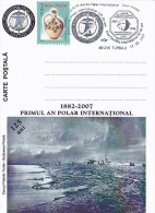 4079A  FIRST INTERNATIONAL POLAR YEAR POSTCARD ROMANIA 2007 - Arktis Expeditionen