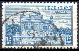 INDIA 1949 Golden Temple, Amritsar  - 12a - Blue  FU - Used Stamps