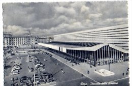 ROMA 1953 - PIAZZALE DELLA STAZIONE - ANIMATA+AUTO - C389 - Stazione Termini