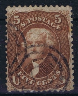 USA  Yv Nr 21a Brunrouge Used  1861 - Used Stamps