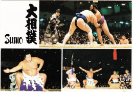 SUMO WRESTLING ; Champion Yokozuna-no-Dohyoiri In The Ring  - Japan - Wrestling