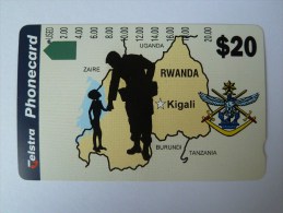 RWANDA - Telstra - D3 - Tamura - Soldier And Boy - $20 - VF Used - Ruanda