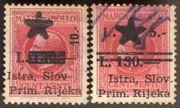 ITALY - YUGOSLAVIA - ISTRA - RIJEKA - ZONE  B - REVENUE Ovpt. - 1946 - Fiscaux