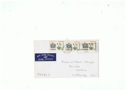 CANADA PAR AVION DEPART MONTREAL Pour  SALLANCHES   (74 )    FRANCE  1966 - Poste Aérienne