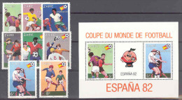 Worldcup Football "Espana 82" COB 1100/07+BL48 1981 MNH - Ungebraucht