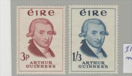 Irl Mi.Nr. 142-43 IRLAND - / Guinnes 1959  ** - Unused Stamps