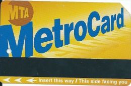 TICKET METRO UNITED STATES - UNDERGROUND TRAIN USA - Mundo