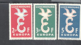 CEPT Taube über € Luxembourg 590 - 592 ** Postfrisch - 1958