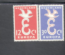 CEPT Taube über € Niederlande 718 - 719 ** Postfrisch - 1958