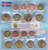 VERY RARE!!!   ICELAND / ISLANDIA  Set 8 Coins Euro 2.004  UNCIRCULATED  T-DL-11.169 Alem. - Pruebas Privadas