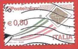 ITALIA REPUBBLICA USATO - 2014 - Posta Italiana - Serie Ordinaria - € 0,80 - S. 3102D - 2011-20: Used