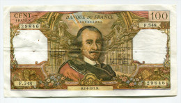 P France 100 Francs "" CORNEILLE "" 1 - 4 - 1971  # 9 - 100 F 1964-1979 ''Corneille''