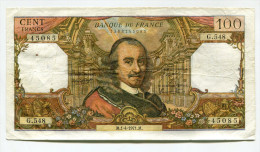 P France 100 Francs "" CORNEILLE "" 1 - 4 - 1971  # 10 - 100 F 1964-1979 ''Corneille''