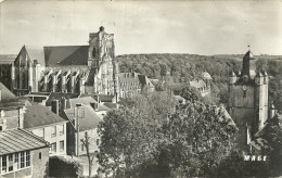 Saint Riquier Vue Generale Avec Le Beffroi Le Petit Seminaire Et L Abbatiale - Saint Riquier