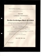 MAdame Versteylen Née Berthe Du Four °Turnhout1868+12/3/ 1951 Dierckx De Casterlé De Cartier Boone De Gruben Voortman Ca - Todesanzeige