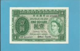 HONG KONG - 1 DOLLAR - 1959 - P 324A.b - QUEEN ELIZABETH II - 2 Scans - Hong Kong