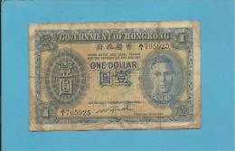 HONG KONG - 1 DOLLAR - ND ( 1940 - 41 ) - P 316 - KING GEORGE VI - 2 Scans - Hongkong