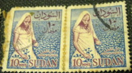 Sudan 1962 Cotton Picking 10m X2 - Used - Soudan (1954-...)