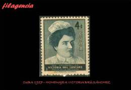 CUBA MINT. 1957-07 80 ANIVERSARIO DEL NACIMIENTO DE VICTORIA BRÚ SÁNCHEZ - Nuovi