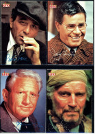 4 X Kino-Autogrammkarte  -  Repro, Signatur Aufgedruckt  -  Jerry Lewis  -  Spencer Tracy  -  Peter Falk - Autógrafos