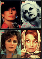 4 X Kino-Autogrammkarte  -  Repro, Signatur Aufgedruckt  -  Audrey Hepburn  -  Jean Harlow  -  Bonnie Bedelia - Handtekening