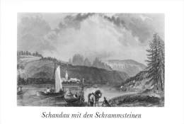 BG1627 Schandau Mit Den Schrammsteinen Painting Peinture  CPSM 14x9.5cm  Germany - Bad Schandau