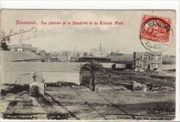 Carte Postale Ancienne Egypte - Mansourah. Vue Générale De La Moudirieh Et Du Tribunal Mixte - Mansourah