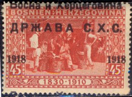 YUGOSLAVIA - JUGOSLAVIA - SHS BOSNIA & H. - ERROR OVPT.  - MARKET - *MLH - 1918 - Unused Stamps